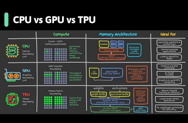 CPU vs GPU vs TPU как выбрать подходящий чип | CourseHunter