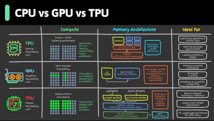CPU vs GPU vs TPU: Как выбрать правильный чип для вашей задачи?